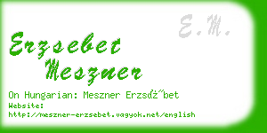 erzsebet meszner business card